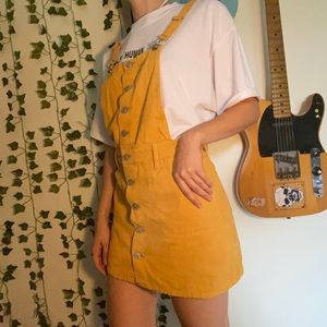 Yellow Pacsun Corduroy Mini Dress